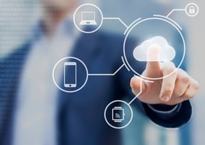 Businessman and Cloud