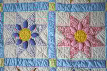 Multi-colored quilt squares